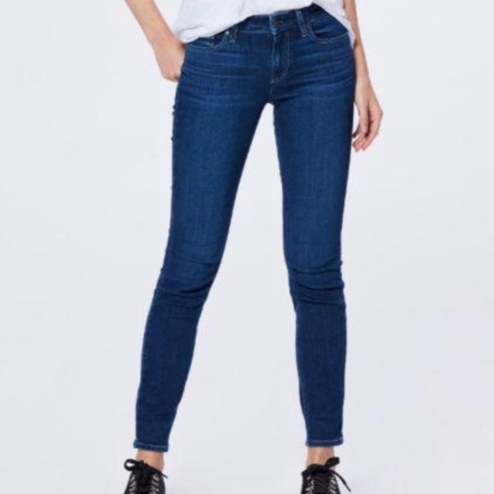 Paige skyline ankle peg skinny jeans dark wash 29
